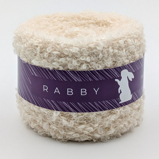 Bouclé Wolle Spring mit Merino & Baby Alpaka in Milch – RABBY, weitere Ansicht