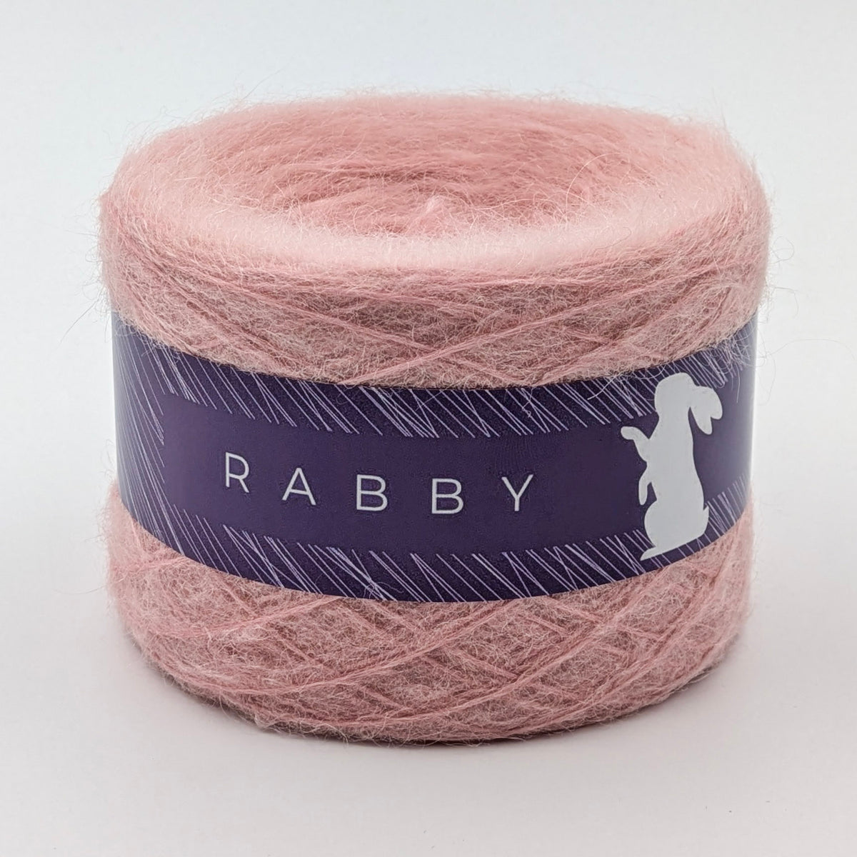 Kid Mohair Wolle Schnee in Rosa – RABBY, weitere Ansicht