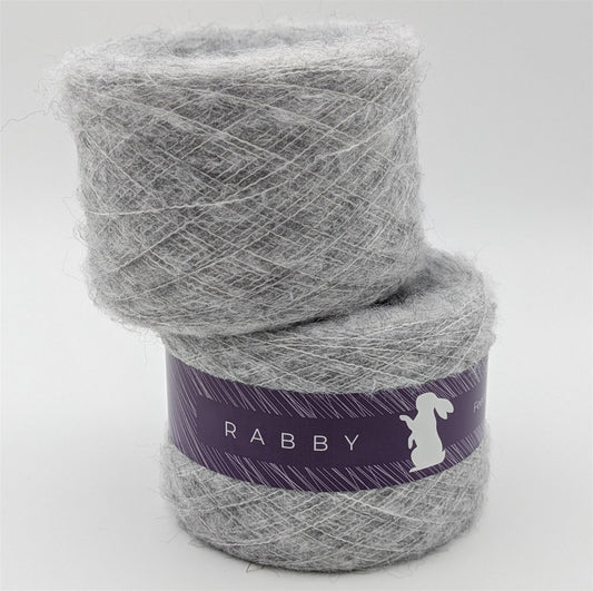 Lacegarn Malibu mit Mohair in Grau – RABBY, weitere Ansicht