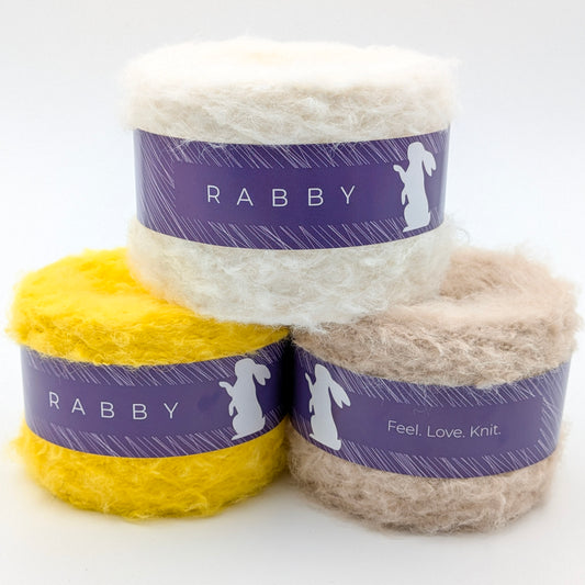 Bouclé Garn Solina mit Mohair in allen Farben – RABBY