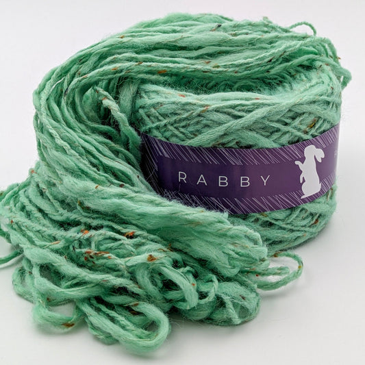 Tweed Wolle Carin in Hellgrün für einen Pullunder – RABBY