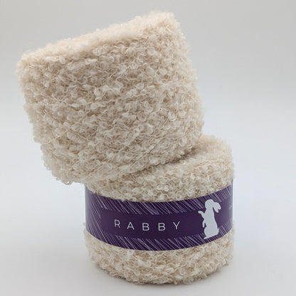 Bouclé Wolle Spring mit Merino & Baby Alpaka in Milch – RABBY, weitere Ansicht