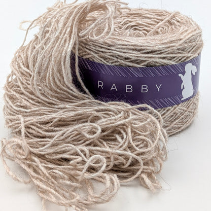 Meliertes Garn Linda mit Alpaka in Beige, 350 m / 100 g – RABBY