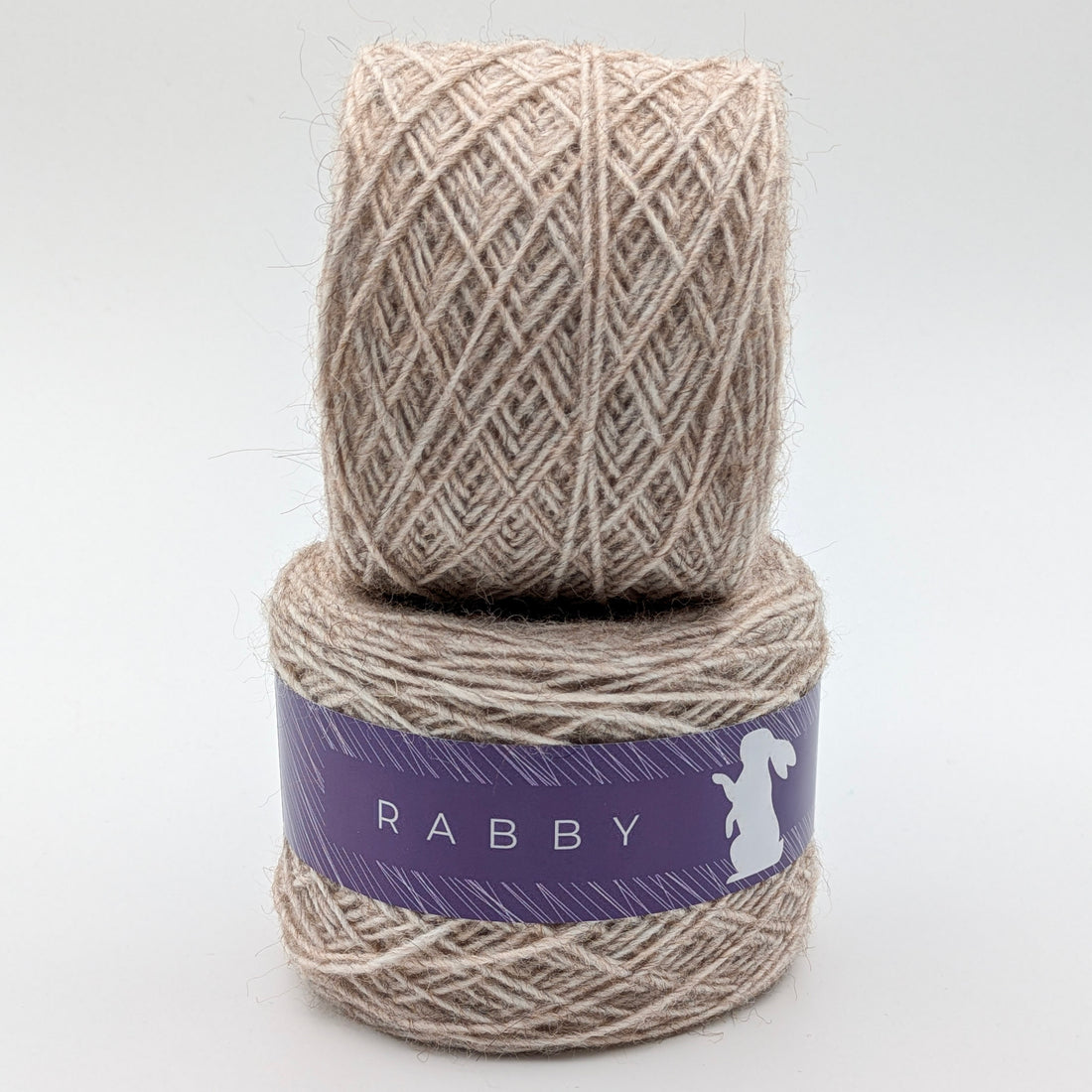 Meliertes Garn Linda mit Alpaka in Beige – RABBY, weitere Ansicht