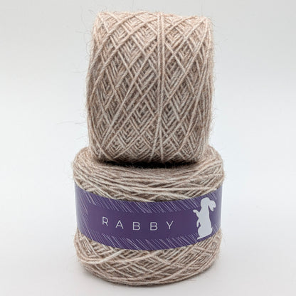 Meliertes Garn Linda mit Alpaka in Beige – RABBY, weitere Ansicht