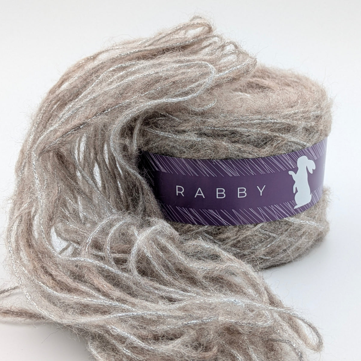 Baby Alpaka Wolle Romana mit Glitzer in Grau, 240 m / 100 g – RABBY