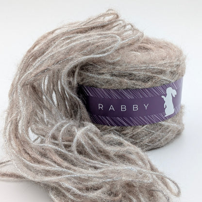 Baby Alpaka Wolle Romana mit Glitzer in Grau, 240 m / 100 g – RABBY