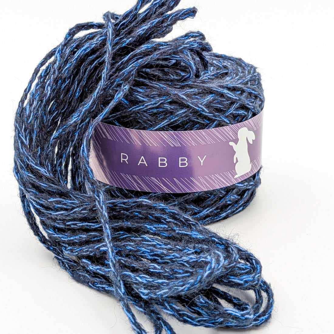Glitzerwolle Nila mit Alpaka in Blau, 220 m / 100 g – RABBY