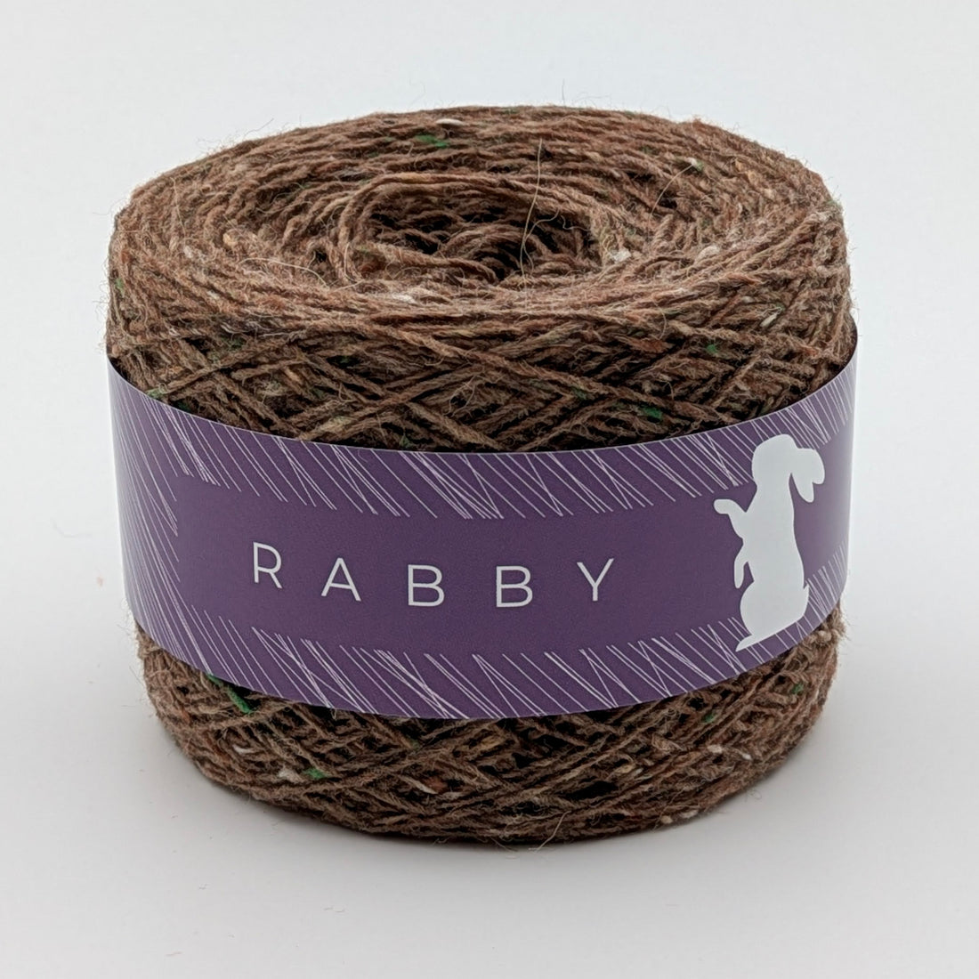Tweed Wolle Almina mit Alpaka in Braun – RABBY, weitere Ansicht
