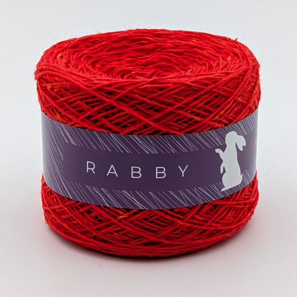 Tweed Wolle Almina mit Alpaka in Rot – RABBY, weitere Ansicht