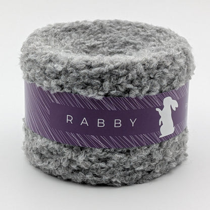 Bouclé Garn Cuma mit Wolle in Grau, 130 m / 100 g – RABBY