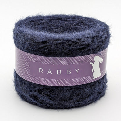 Flauschiges Garn Shamira mit Alpaka in Dunkelblau, 340 m / 100 g – RABBY