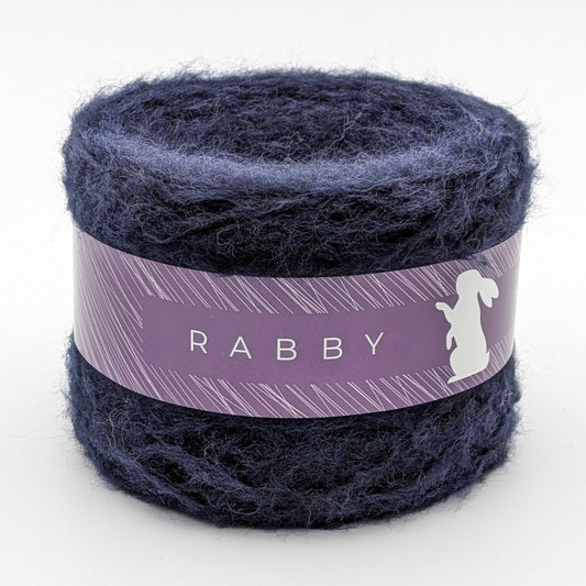 Flauschiges Garn Shamira mit Alpaka in Dunkelblau, 340 m / 100 g – RABBY