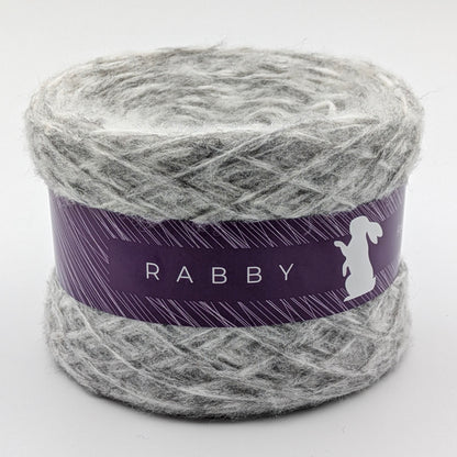 Flauschiges Garn Shamira mit Alpaka in Hellgrau, 340 m / 100 g – RABBY