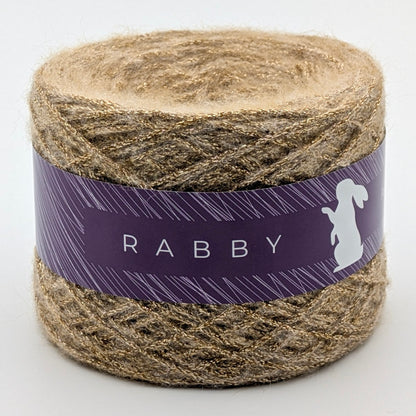 Glitzergarn Feuerwerk mit Mohair in Gold, 400 m / 100 g – RABBY
