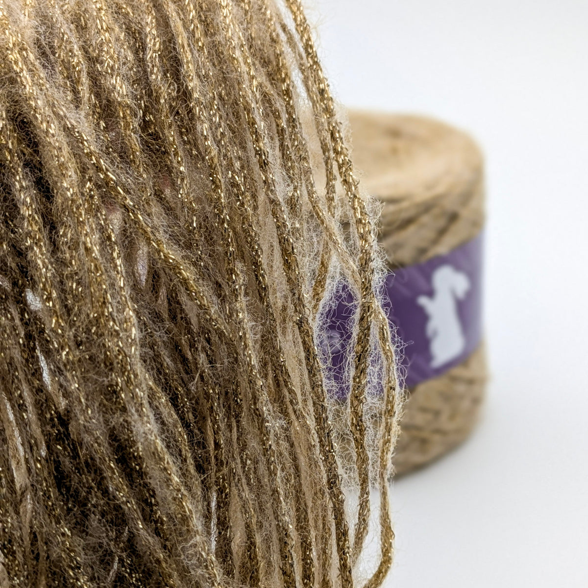 Glitzergarn Feuerwerk mit Mohair in Gold – Garn im Detail, RABBY