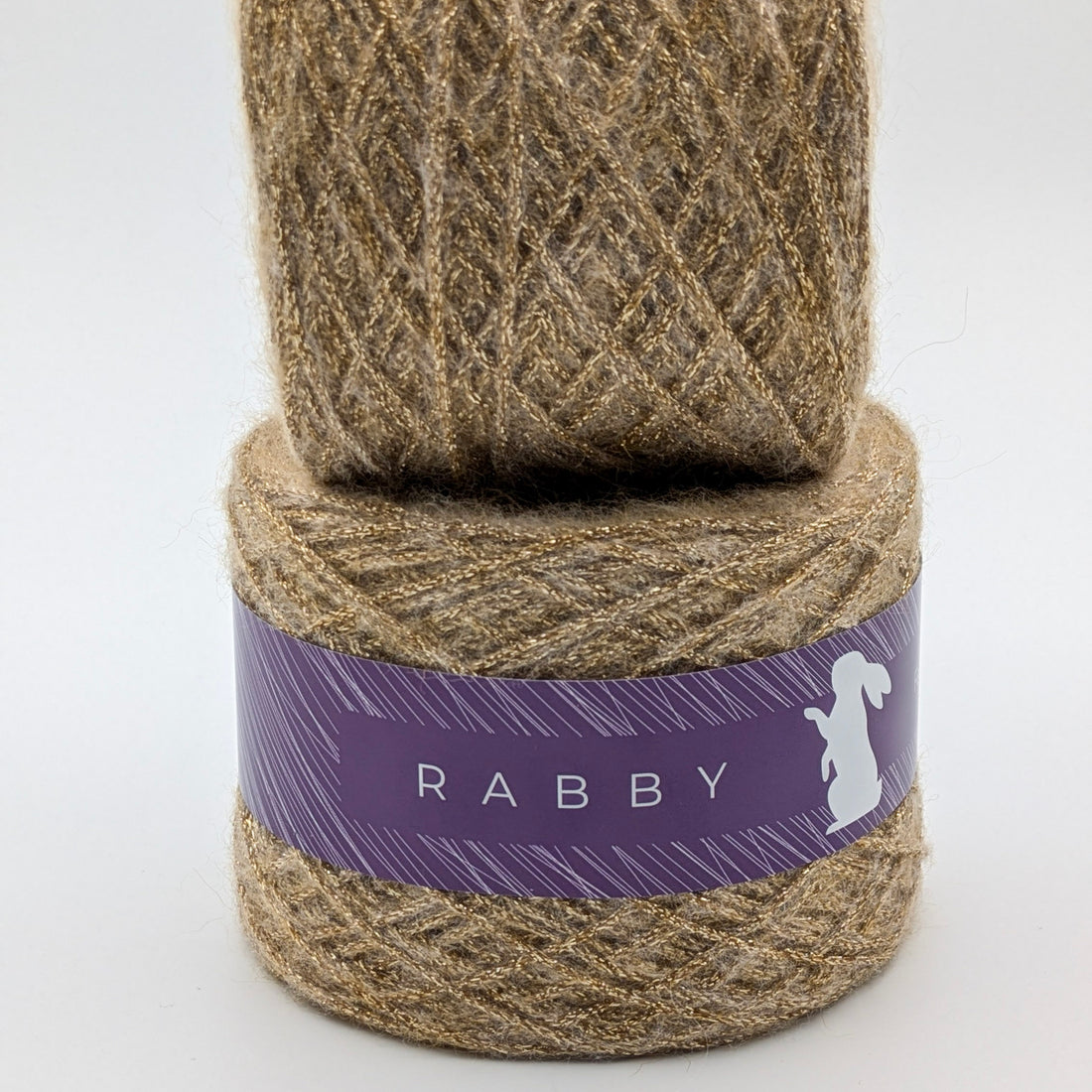 Glitzergarn Feuerwerk mit Mohair in Gold – RABBY, weitere Ansicht