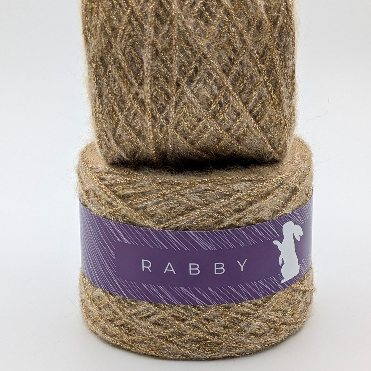 Glitzergarn Feuerwerk mit Mohair in Gold – RABBY, weitere Ansicht