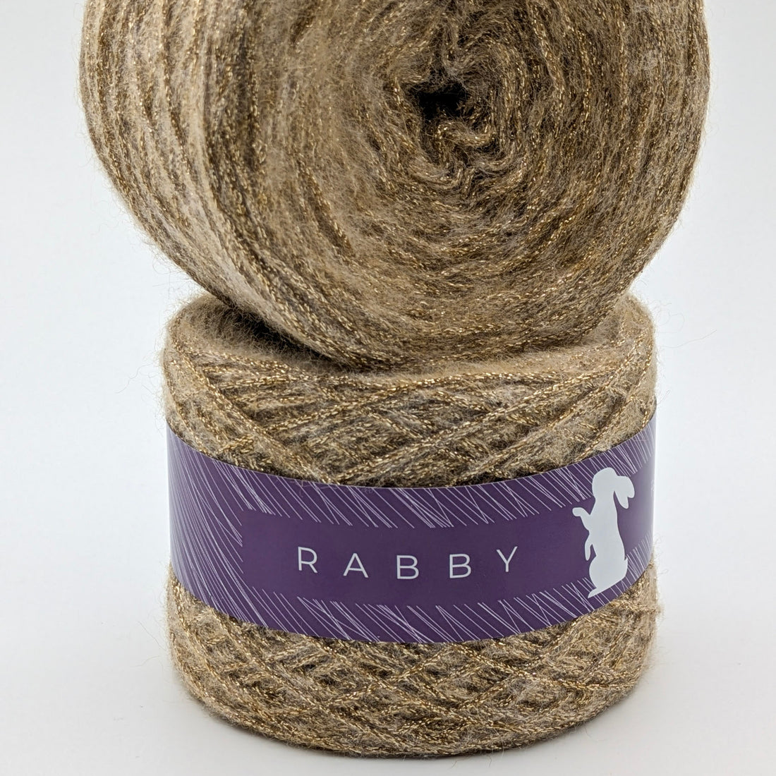 Glitzergarn Feuerwerk mit Mohair in Gold – RABBY, weitere Ansicht