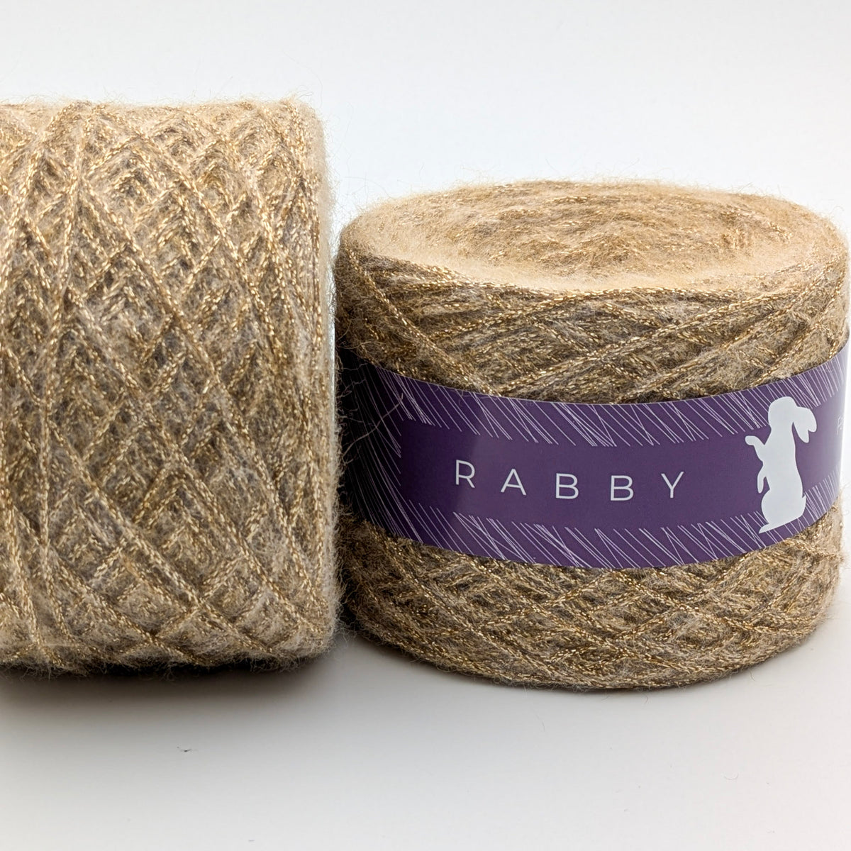 Glitzergarn Feuerwerk mit Mohair in Gold – RABBY, weitere Ansicht