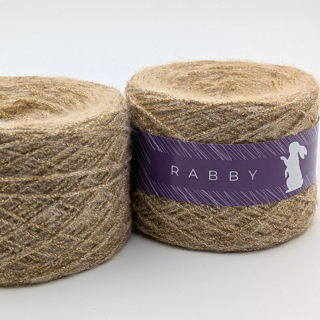 Glitzergarn Feuerwerk mit Mohair in Gold – RABBY, weitere Ansicht