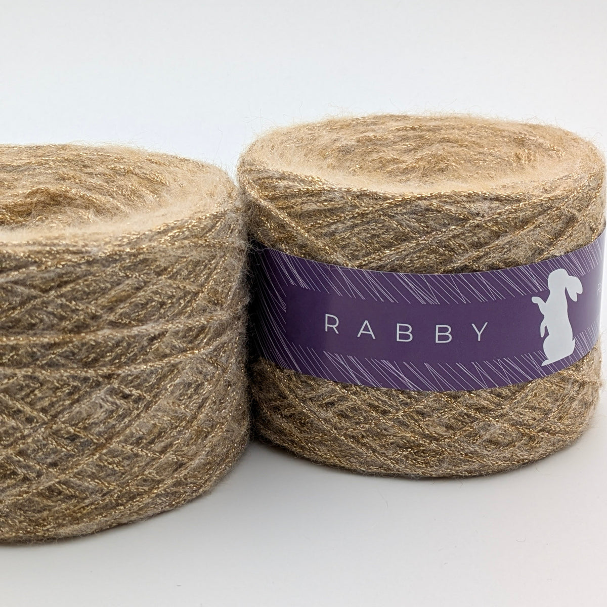 Glitzergarn Feuerwerk mit Mohair in Gold – RABBY, weitere Ansicht