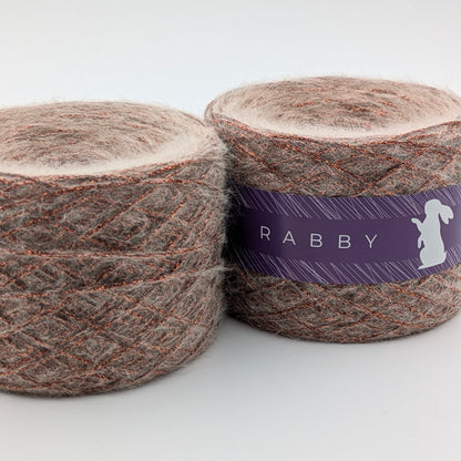 Glitzergarn Feuerwerk mit Mohair in Kupfer – RABBY, weitere Ansicht