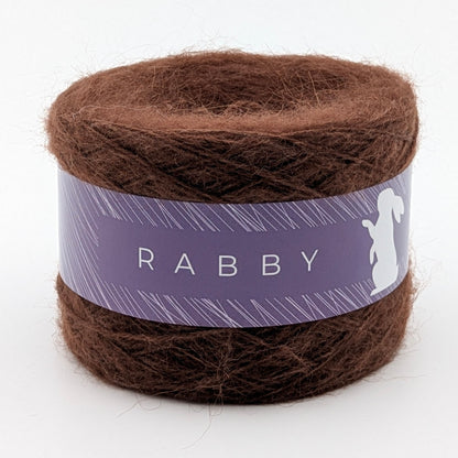 Feines Garn Ecka mit Kid Mohair in Braun, 400 m / 100 g – RABBY