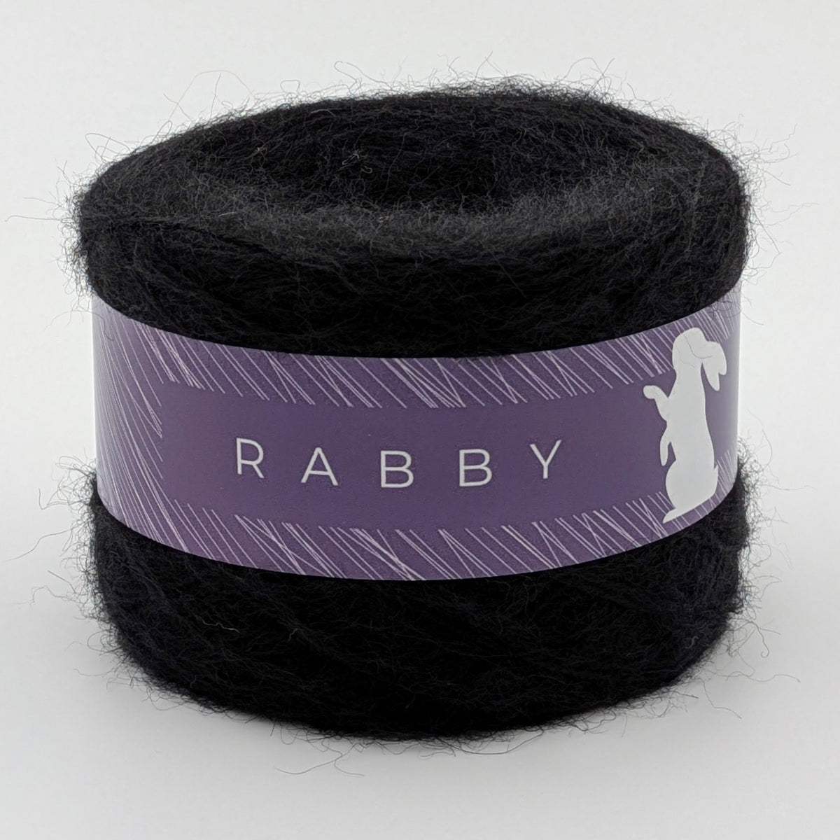 Feines Garn Ecka mit Kid Mohair in Schwarz, 400 m / 100 g – RABBY