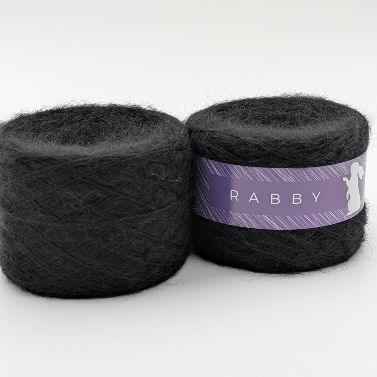Feines Garn Ecka mit Kid Mohair in Schwarz – RABBY, weitere Ansicht