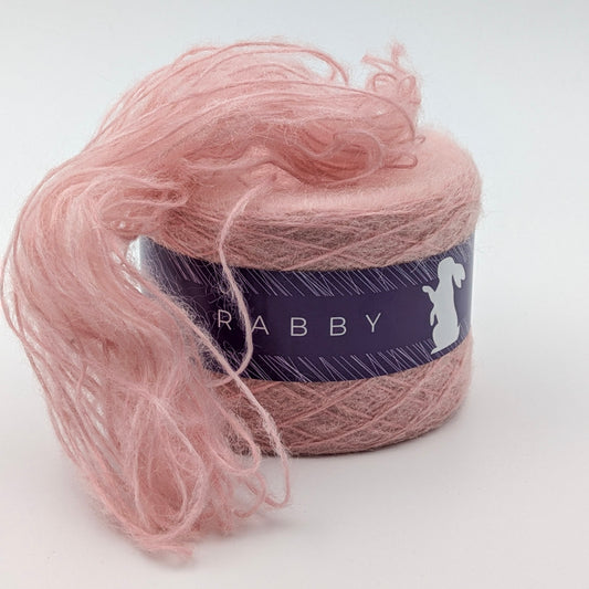 Kid Mohair Wolle Schnee in Rosa, 400 m / 100 g – RABBY