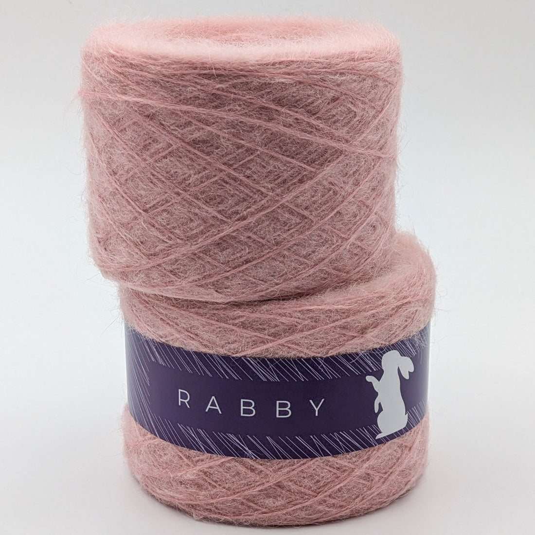 Kid Mohair Wolle Schnee in Rosa – RABBY, weitere Ansicht
