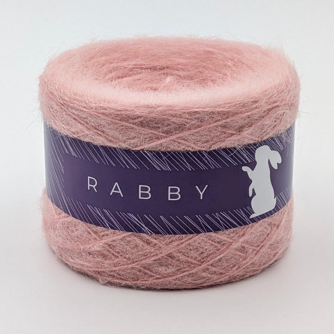 Kid Mohair Wolle Schnee in Rosa – RABBY, weitere Ansicht