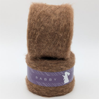 Lacegarn Malibu mit Mohair in Braun – RABBY, weitere Ansicht