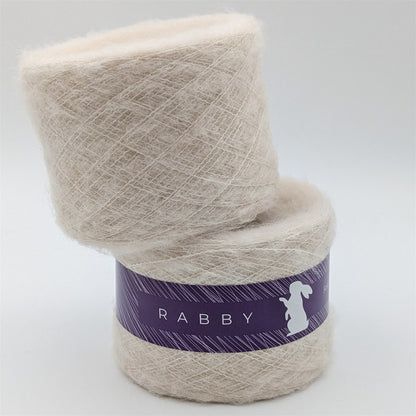 Lacegarn Malibu mit Mohair in Creme – RABBY, weitere Ansicht
