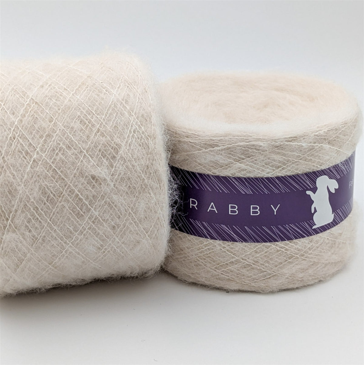 Lacegarn Malibu mit Mohair in Creme – RABBY, weitere Ansicht