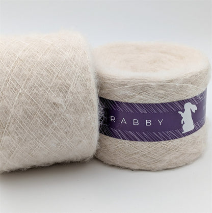 Lacegarn Malibu mit Mohair in Creme – RABBY, weitere Ansicht