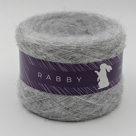 Lacegarn Malibu mit Mohair in Grau, 900 m / 100 g – RABBY