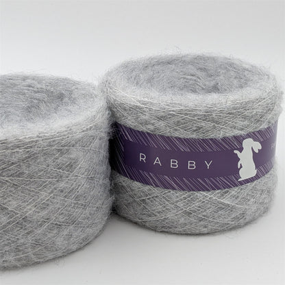 Lacegarn Malibu mit Mohair in Grau – RABBY, weitere Ansicht