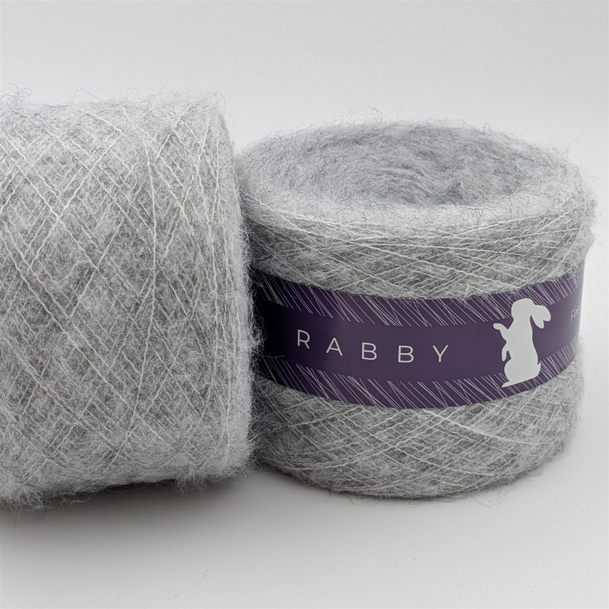 Lacegarn Malibu mit Mohair in Grau – RABBY, weitere Ansicht
