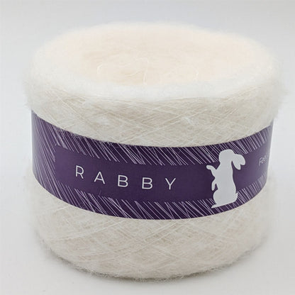 Lacegarn Malibu mit Mohair in Milch, 900 m / 100 g – RABBY