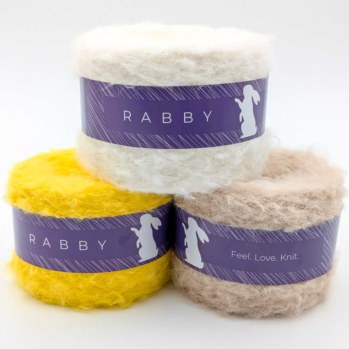 Bouclé Garn Solina mit Mohair in allen Farben – RABBY