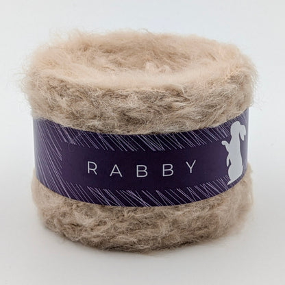 Bouclé Garn Solina mit Mohair in Beige, 220 m / 100 g – RABBY
