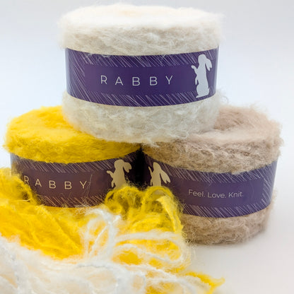 Bouclé Garn Solina mit Mohair – Garn im Detail, RABBY