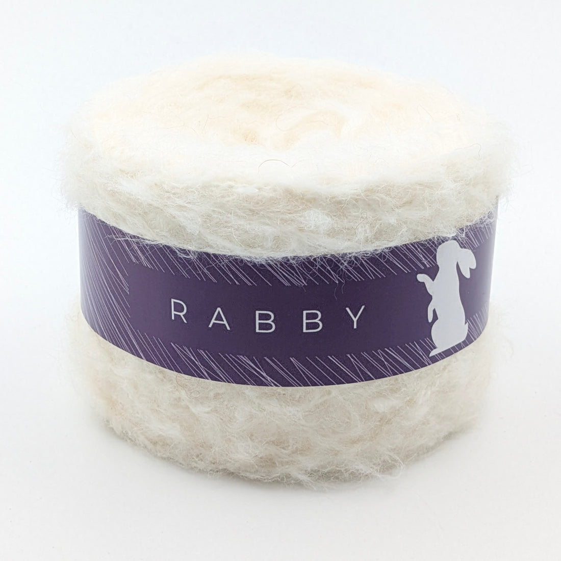 Bouclé Garn Solina mit Mohair in Weiß – RABBY, weitere Ansicht