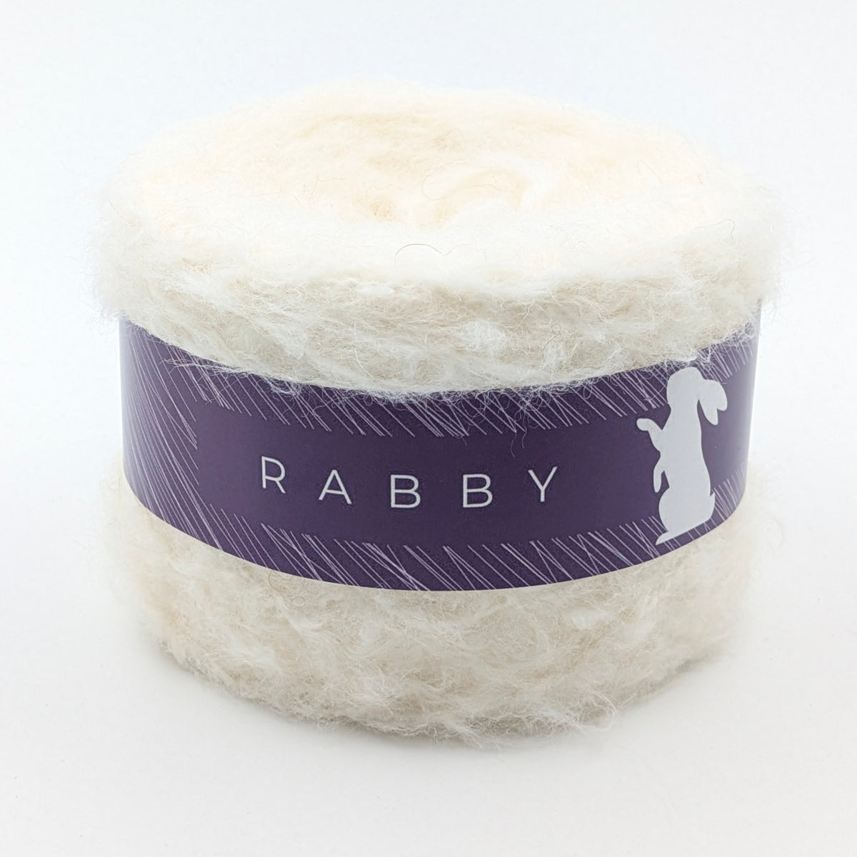 Bouclé Garn Solina mit Mohair in Weiß – RABBY, weitere Ansicht