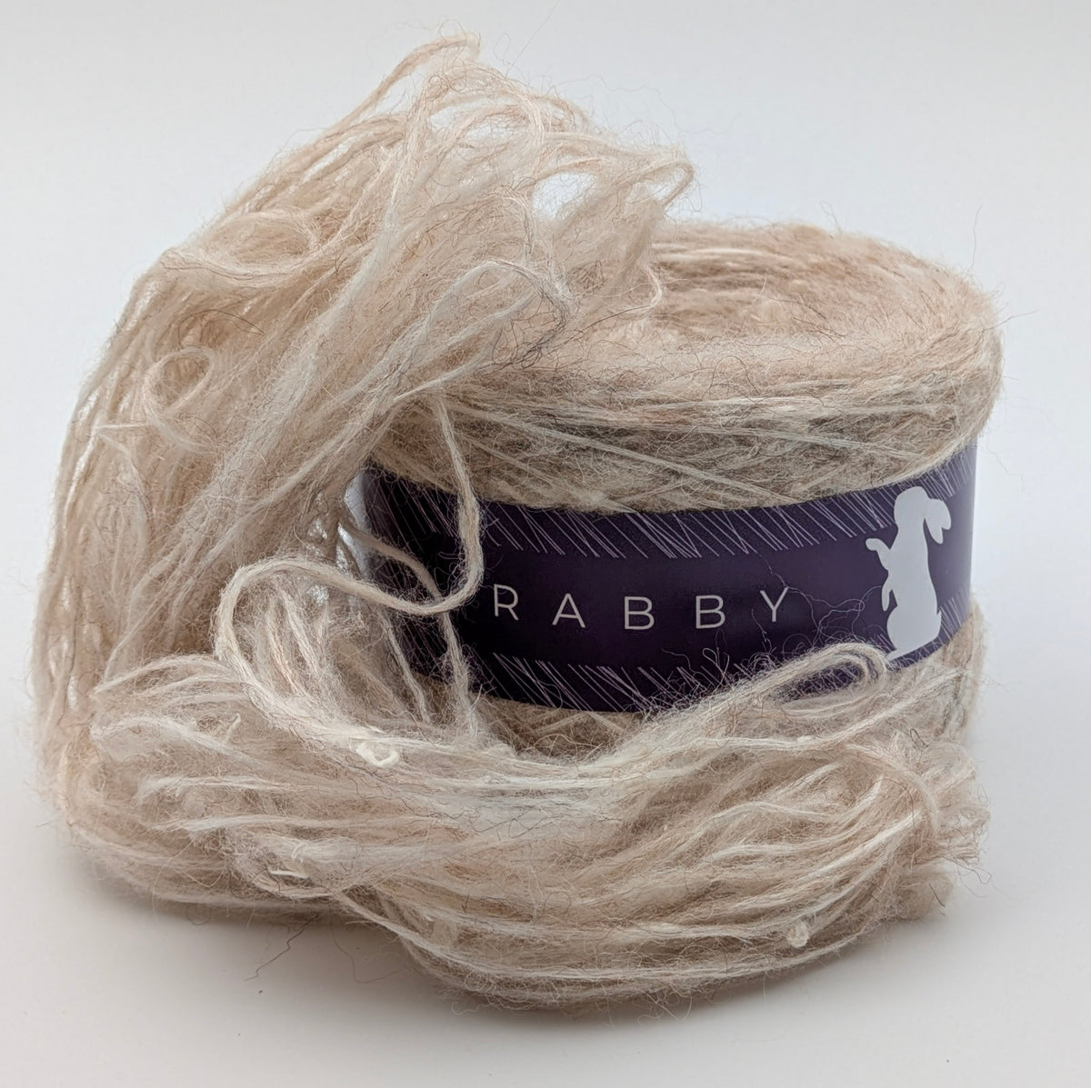 Wolle Chloe mit Mohair und Seide in Beige, 380 m / 100 g – RABBY