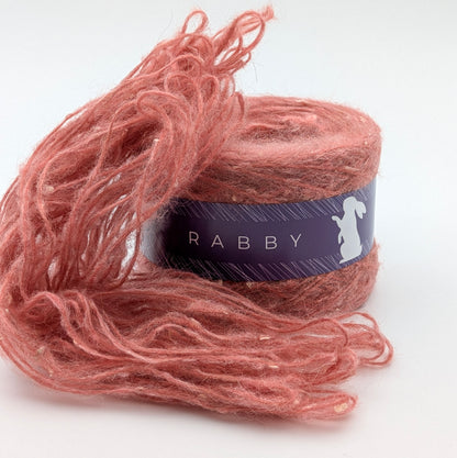 Wolle Chloe mit Mohair und Seide in Puderrosa, 380 m / 100 g – RABBY