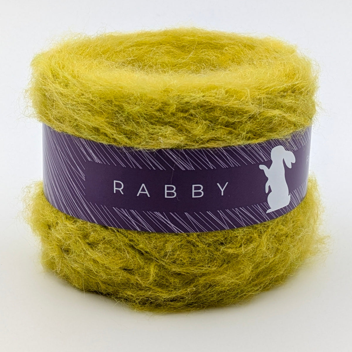 Flauschiges Garn Estelle mit Mohair in Hellgrün – RABBY, weitere Ansicht