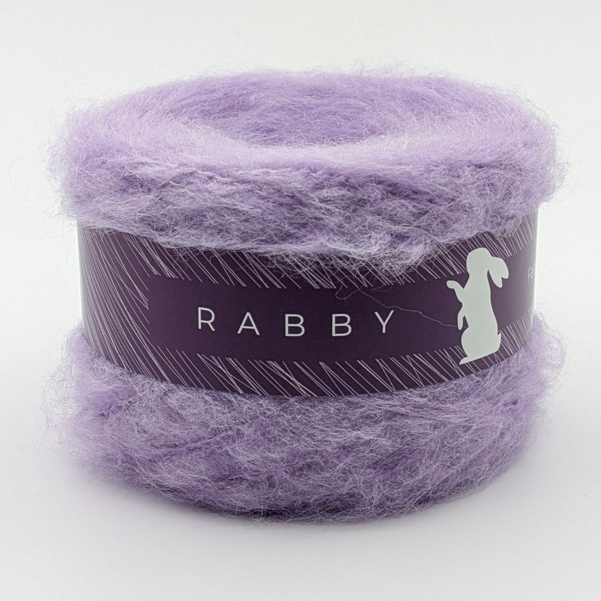 Flauschiges Garn Estelle mit Mohair in Lila – RABBY, weitere Ansicht